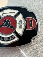 Buckle Bakery Fire Fighter Enamel Belt Color Buckle 1670 Made in USA