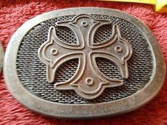 Gothic Black with Silver Cross Belt Buckles Lot Of 2