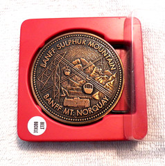 CLASSIC BELT BUCKLE BANFF SULPHUR MOUNTAIN HIKING HORSE BACK RIDING CANADA BB15