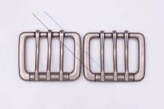 Heavy Sturdy Retro Triple Tongue Pin Prong Men Belt Buckle Fit 45MM Belt Straps