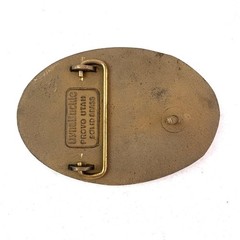 OWS Ostrom Well Service Belt Buckle Black Solid Brass DynaBuckle