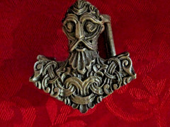 Pewter Thors Hammer Belt Buckle – Dryad Design Norse God Mjolnir Asatru Pagan
