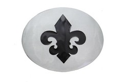 Women Men Silver Metal Unisex Belt Buckle Fleur De Lis French Lily Flower Casual
