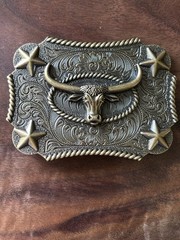 Longhorns Bull Head Style Western Cowboy Cowgirl Belt Buckles
