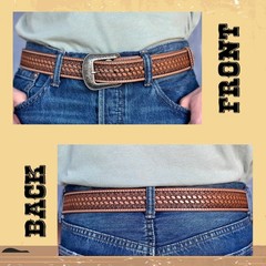 DANIEL&rsquo;S ARTPLANET Western Belt for Men Full 32 (fits size 30 jeans), Brown