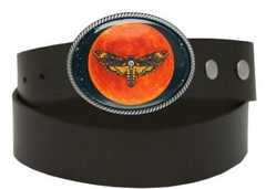 Magic Moon Celestial Alchemy Hawk Moth Handmade Artisan Belt Buckle