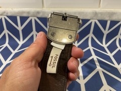 Fossil Key Silver Buckle Mens Leather Large Black Brown Reversible Belt L Large