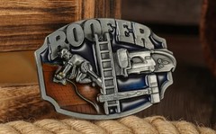 Silver Roofer roofing Tools Occupational Western Metal Belt Buckle Men