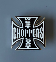 Vintage 2003 West Coast Choppers Belt Buckle Jesse James Iron Cross Enamel WCC