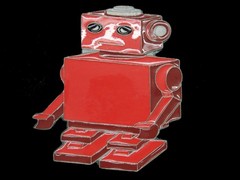 UC07141 REALLY COOL DIECUT **ROBOT** ART PEWTER BELT BUCKLE