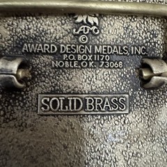 Award Design Medals Vintage Solid Brass Biker Belt Buckle Eagle Motorcycle USA