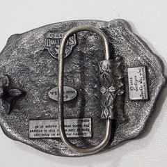 Vintage 1980s I Love Country Music Belt Buckle Metal Siskiyou Buckle Co 1988