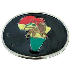 Lion of Judah Rastafarian Belt Buckle Rasta Lion Staff Ethiopian Jamaica Jewelry
