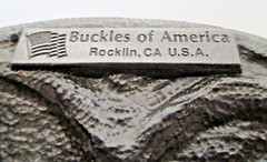 Buckles of America 3&Prime; INDIAN NICKEL BUFFALO COIN BELT BUCKLE BA-107 PEWTER AZ24