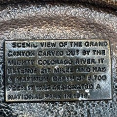 Vintage Arizona Grand Canyon Belt Buckle 3D Relief Western Brass Tone Oval