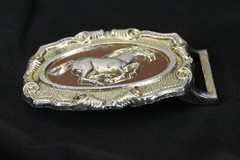Mustang Western Style Belt Buckle Horse 2-1/2&Prime; x 3-1/4&Prime;
