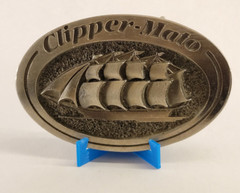 Clipper-Mato Lacer Company Belt Buckle – Pewter – Sail Boat Ship