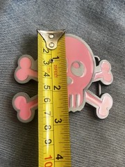 Belt buckle Pink Punk Rock Tattoo Skull Metal Fashion Belt Buckle