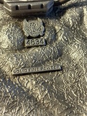 Horseshoe 8 Ball Belt Buckle Checkered Flags Gambling Pewter NOS READ American