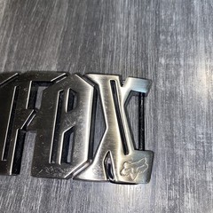 Fox Racing Belt Buckle Metal Silver Logo Motocross BMX MTB Skate Y2K Style