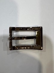 Solid Brass Polished Nickel Belt Buckle Made in Italy Fits 0.79&Prime; Belt Strap