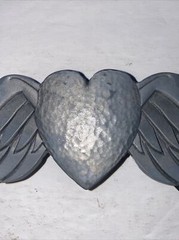 VALENTINES WINGED HEART Belt Buckle Love Wings Rock GREAT AMERICAN Pewter Biker