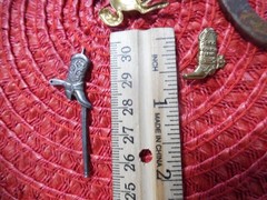 Vintage Anson COWBOY Tie Bar Clip Pin Brooch Lucky Horseshoe Boot WESTERN Rodeo