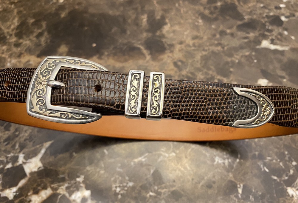 James Reid Sterling Silver 14k Gold Belt buckle Set bolero✅