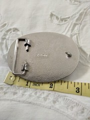 Vtg Avon Saddle Silver Tone Belt Buckle.