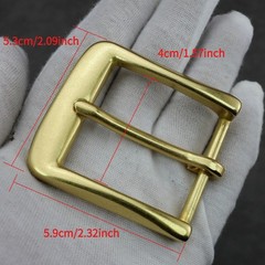 Brass Single Prong Replacement Belt Buckle Hardware Clip Fits 3.8cm Wide Belt