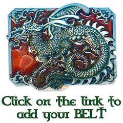 Chinese Dragon Belt Buckle Biker Gothic Metal Pewter Finish Calendar Martial
