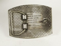 1988 Park City Utah Church & School House Belt Buckle by Ricker Bartlett w Box