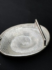 Robert Lee Morris Studio Unisex 925 Sterling Silver Swirl Design Belt Buckle