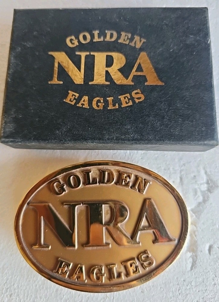 Golden Eagles NRA Belt Buckle In original Box,