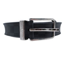 LOUIS VUITTON Ceinture Pont Neuf Damier Graphite Canvas M9402 Belt DDP Used