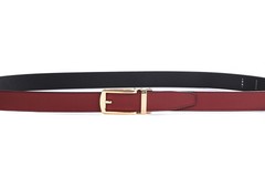 Tonywell Dress Belts One Size:32&Prime;-45&Prime;Waist, Mens Wine Red Belt Gold Buckle
