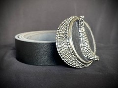 “Alien Excavation” OOAK Belt Buckle 4.5” Sculptural Textured Darren McNeese