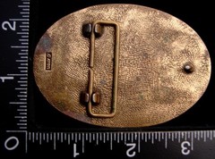 LK14154 COOL VINTAGE AVON ***MODEL T*** OVAL SHAPE BRASSTONE BELT BUCKLE