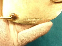 AWESOME RARE OLD VTG 1974 SILVER TONED RODEO BELT BUCKLE: LTC WESTERN PRODUCTS