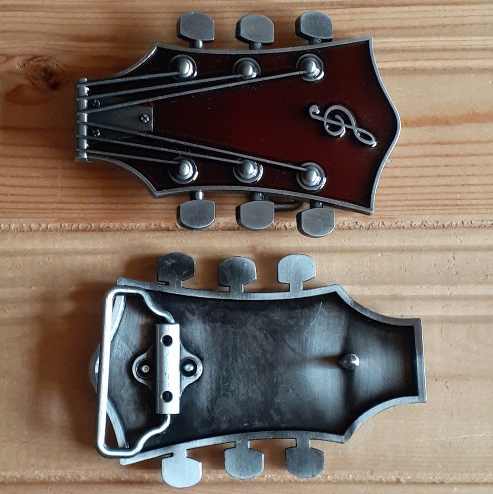 Guitar retro music belt buckle