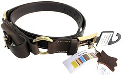 Double Ring with Pouch Leather Hobble Belt Chestnut NEW – All Sizes