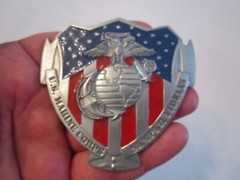 2007 U.S. MARINE CORP SEMPER FIDELIS BELT BUCKLE 3 1/4&Prime; X 3&Prime; – GW9