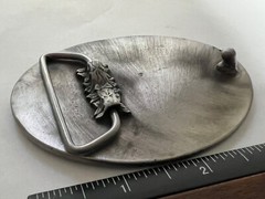 Brooks and Dunn Navy BLUE Enamel Belt Buckle Solid Metal Country Music Pewter