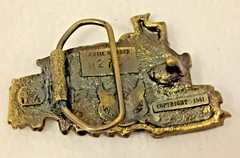 Train Belt Buckle The Great American Buckle Company Locomotive 1981 Vintage