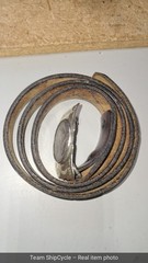 Vtg Nickel Silver 1883 Morgan Dollar Leather Belt And Buckle 395 Long G2U