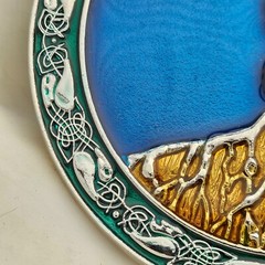 Belt Buckle Tree of Life Enamel Odin&rsquo;s Askr Embla 80mm Wide Norse Viking Buckle