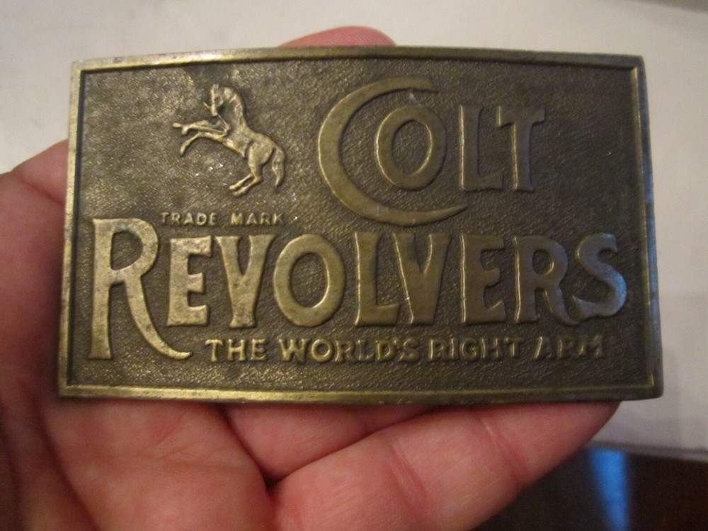 VINTAGE COLT REVOLVERS BELT BUCKLE – HEAVY – GW13