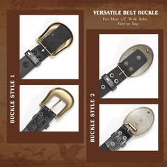 BELTROAD Western Belt Buckles for Men Women Medium, 01-gold (Silver Horse)