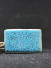 Native zuni inlay sleeping beauty Turquoise Sterling Silver Belt Buckle stamped