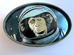 Astronaut Spaceman Monkey Cartoon Unisex Belt Buckle – Metal
